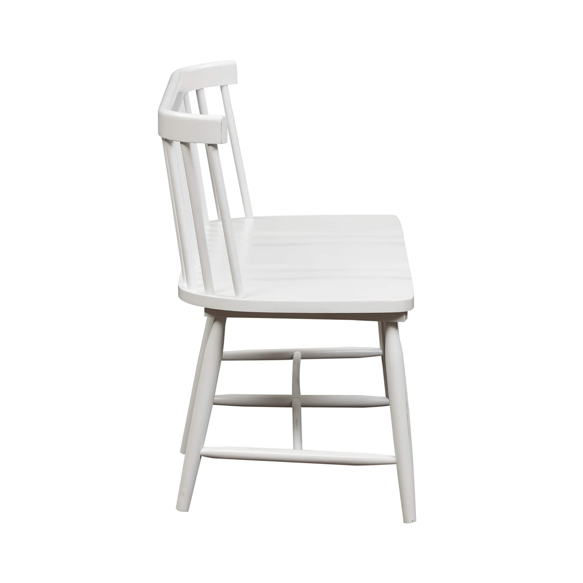 Capeside Cottage White Spindle Back Dining Bench