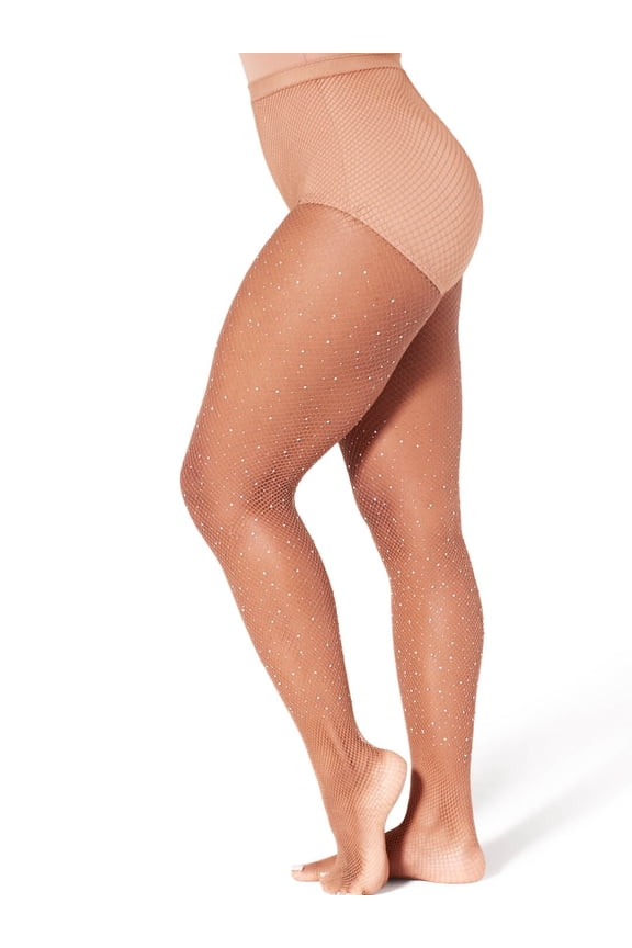 All-Over Rhinestone Fishnet Tight