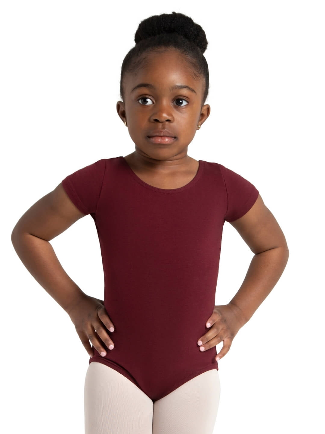 Capezio Klassiek turnpakje met korte mouwen voor dames, Wit, XS