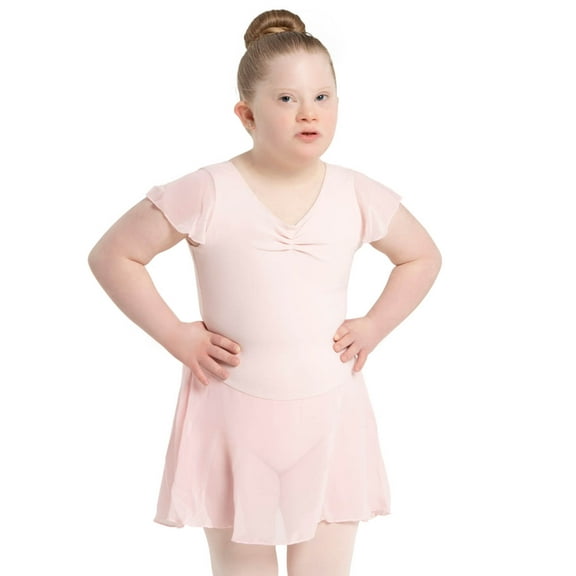 Capezio Flutter Sleeve Dress - Girls