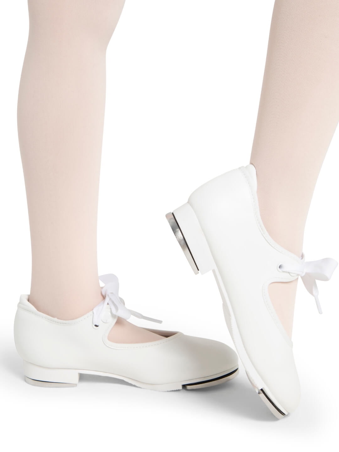 Capezio Shuffle Tap Shoe - Child | White - Girls