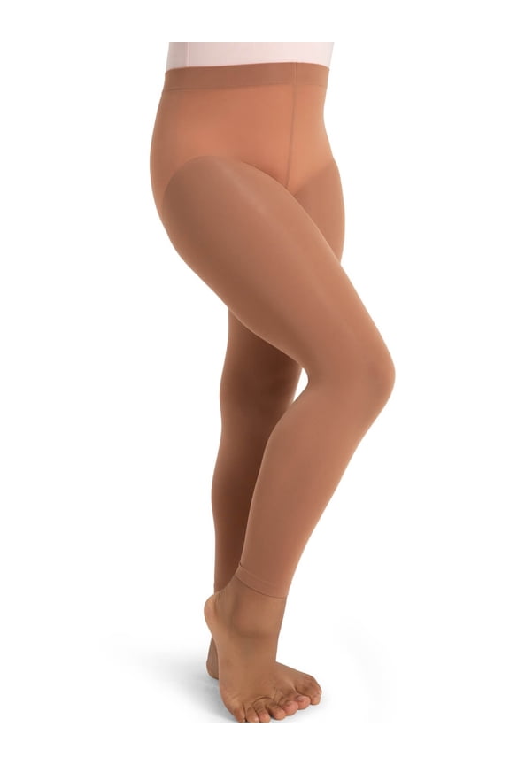 Footless Tight w Self Knit Waist Band - Girls