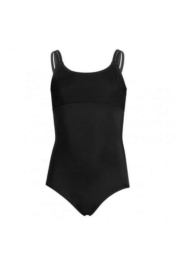 Girls Scoop Back Camisole Leotard, Black, Intermediate