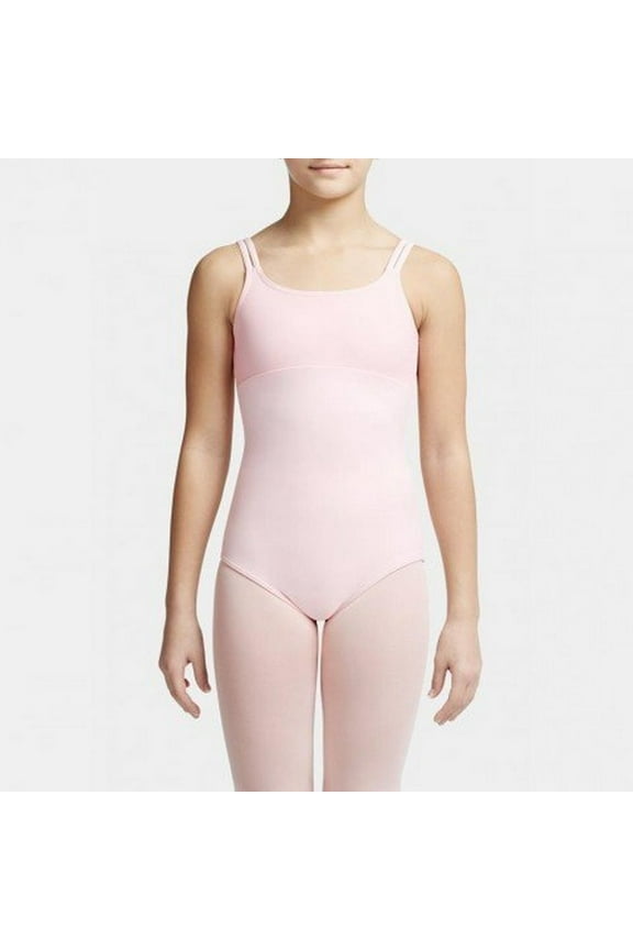 Girls Scoop Back Camisole Leotard, Pink, Intermediate Kids Female