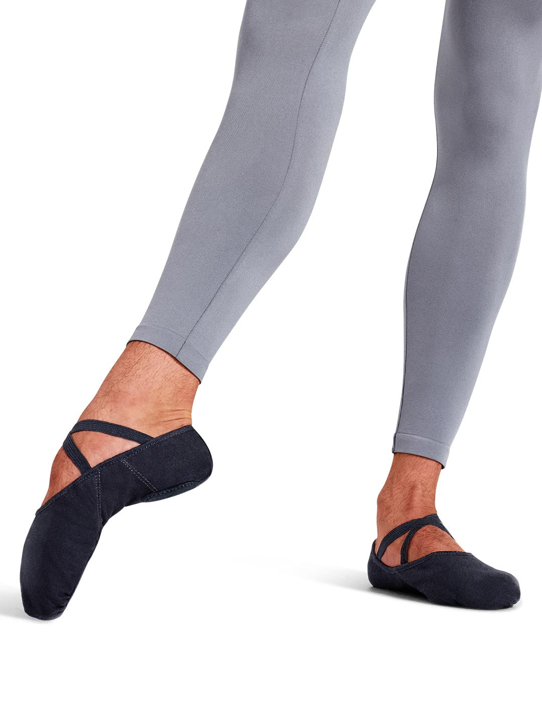 Capezio Men's Romeo Dance Shoe - Black, Size 7.5 M US, Elastic Strap Ballet Slipper