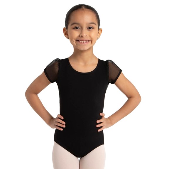 Capezio Puff Sleeve Keyhole Back Leotard - Girls