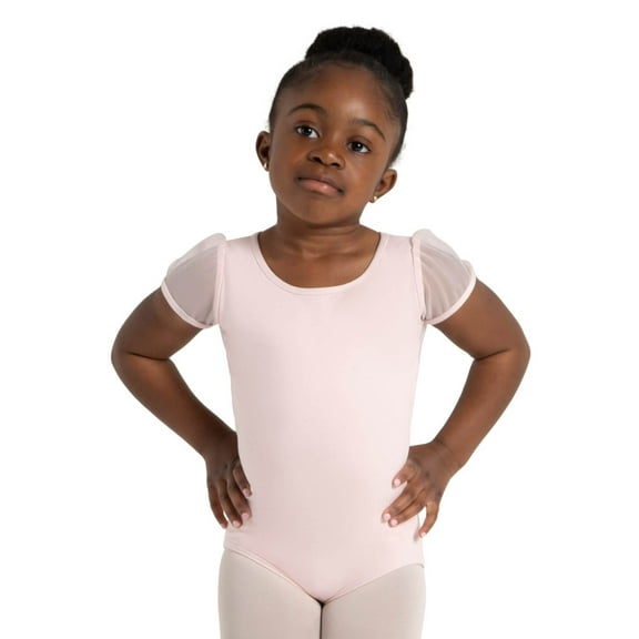 Capezio Puff Sleeve Keyhole Back Leotard - Girls