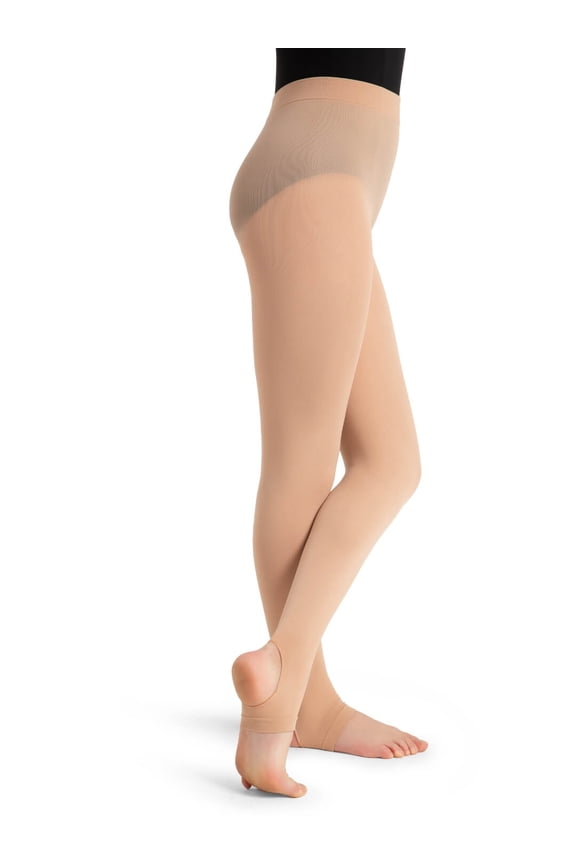 Ultra Soft Self Knit Waistband Stirrup Tight - Girls