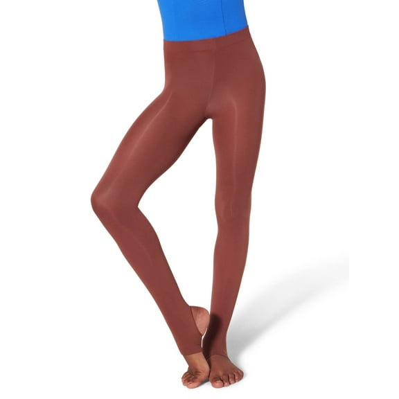 Capezio Ultra Soft Self Knit Waistband Stirrup Tight - Girls