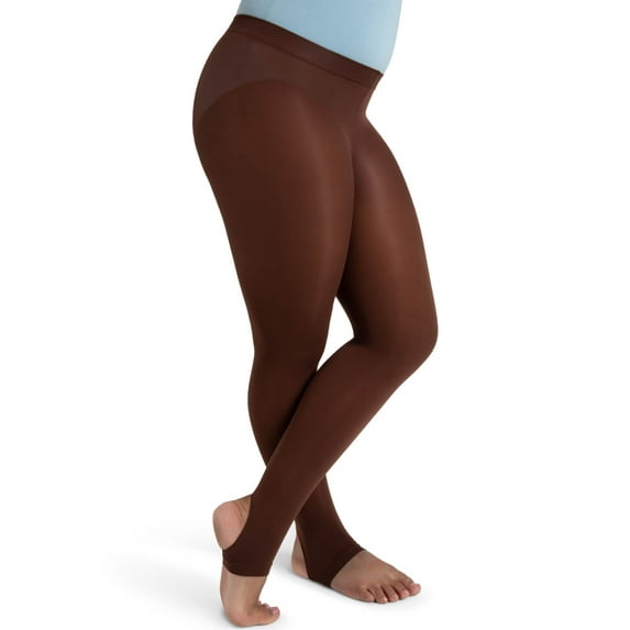 Capezio Ultra Soft Self Knit Waistband Stirrup Tight - Girls