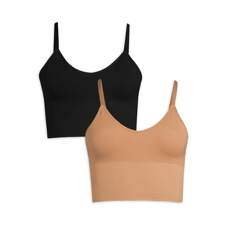 Capezio Women's 2 Pack Ribbed Seamless Longline Bra 