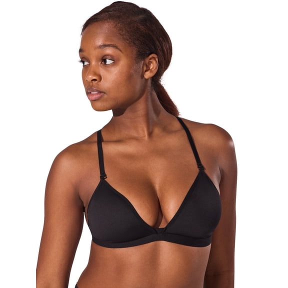 Capezio Deep Neck Clear Back Bra