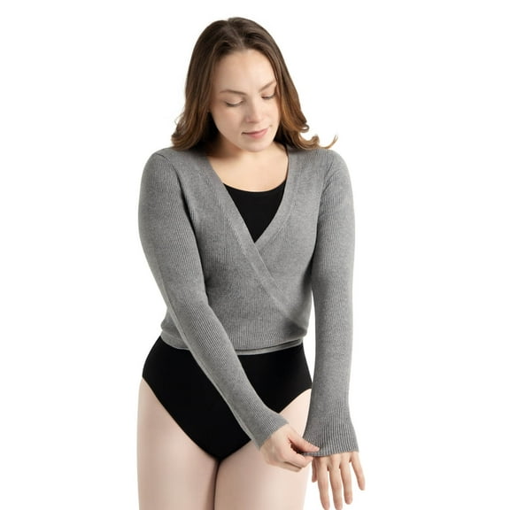 Capezio Ribbed Knit Wrap Sweater