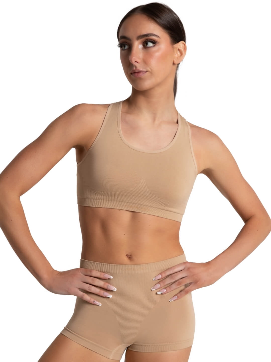 Capezio Women's Seamless Racerback Sports Bra 