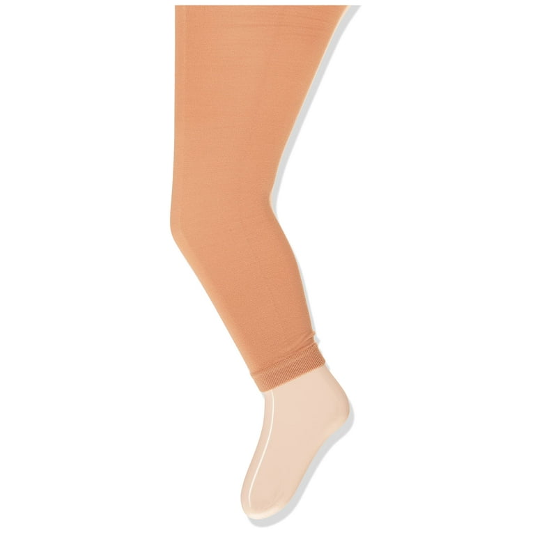 Capezio girls Hold & Stretch Footless Socks athletic dance tights, Suntan,  4 6 US 
