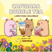 Capibara Bubble Tea Libro Para Colorear, Paperback