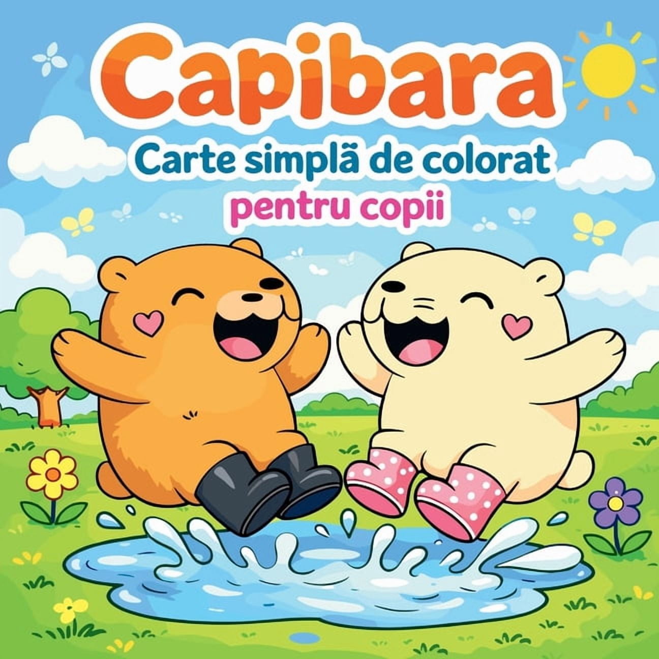 Capibara - Carte simplă de colorat pentru copii, (Paperback)