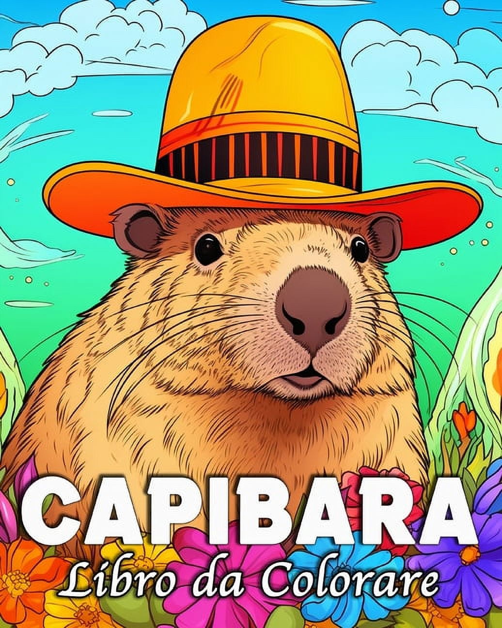 Capibara Libro da Colorare: 50 Illustrazioni Uniche per Alleviare lo