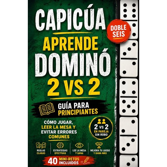 Capica Aprende Domin 2 vs 2 (Doble Seis): Gua para Principiantes: Cmo Jugar, Leer la Mesa y Evitar Errores Comunes, (Paperback)