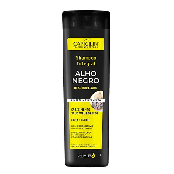 Capicilin - Linha Alho Negro - Kit Shampoo e Condicionador Integral (2x 250 Ml) - (Black Garlic Collection - Set with Integral Shampoo and Conditioner (2 x 8.45 Fl oz))