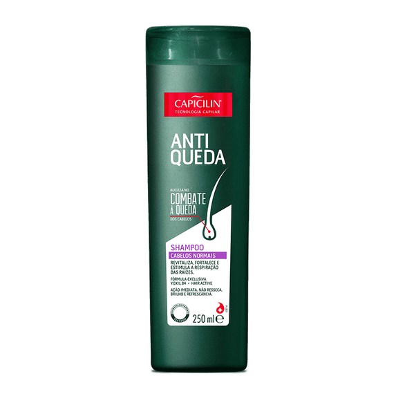Capicilin - Linha Antiqueda - Kit Shampoo Cabelos Normais e Condicionador Revitalizante (2 x 250 Ml) - (Anti- Hair Fall Set with Normal Hair Shampoo and Revitalizing Conditioner (2 x 8.45 Fl oz))