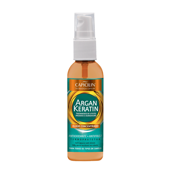 Capicilin - Linha Argan Keratin - Elixir Concentrado 55 Ml - (Argan Keratin Collection - Concentrated Elixir 1.86 Fl Oz)