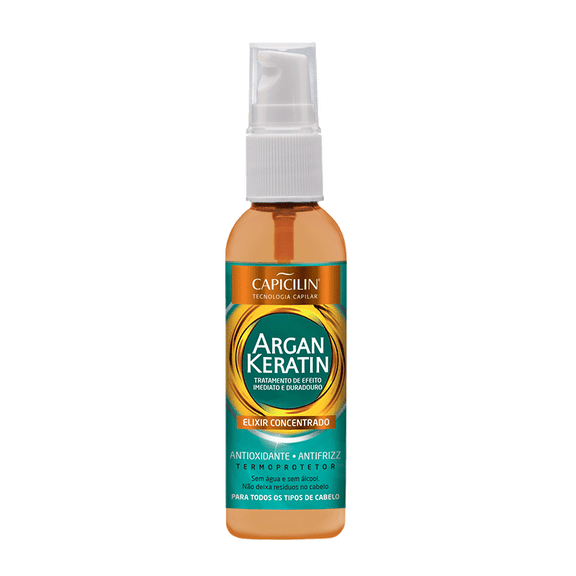 Capicilin - Linha Argan Keratin - Elixir Concentrado 55 Ml - (Argan Keratin Collection - Concentrated Elixir 1.86 Fl Oz)