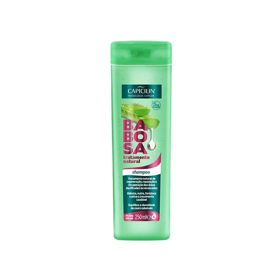 Capicilin - Linha Babosa Tratamento Natural - Kit Shampoo e Condicionador (2x 250 Ml) - (Aloe Vera Natural Treatment Collection - Set with Shampoo and Conditioner (2 x 8.45 Fl oz))