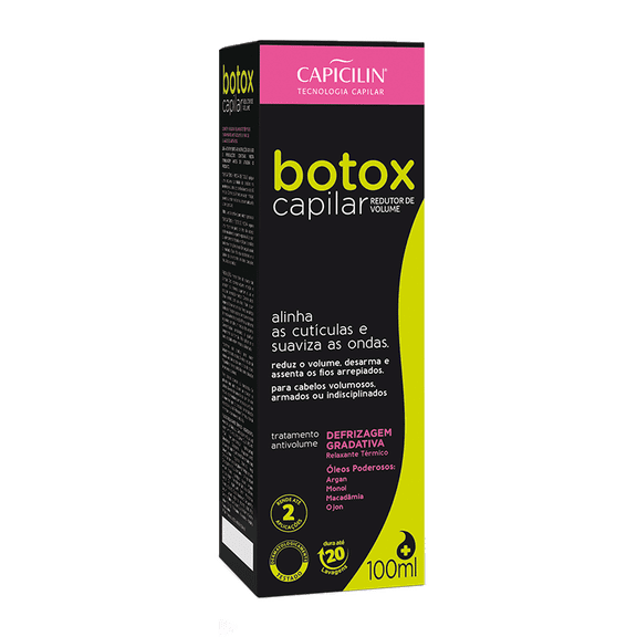 Capicilin - Linha Botox Capilar - Tratamento Antivolume 100 Ml - (Hair Botox Collection - Anti-Volume Treatment 3.38 Fl Oz)