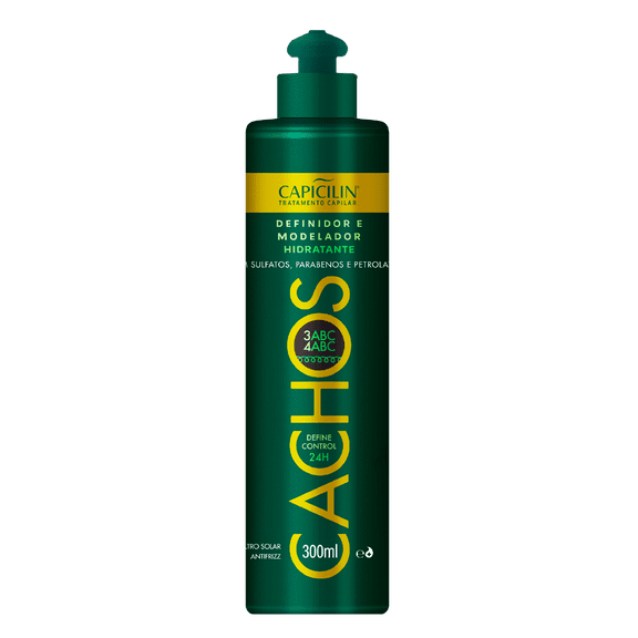 Capicilin - Linha Cachos Define Control - Definidor e Modelador 300 Ml - (Curls Define Control Collection - Definer and Shaper 10.14 Fl oz)