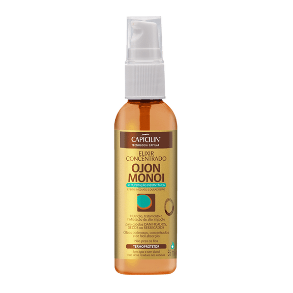 Capicilin - Linha Ojon Monoi - Elixir Concentrado 55 Ml - (Ojon Monoi Collection - Concentrated Elixir 1.86 Fl Oz)
