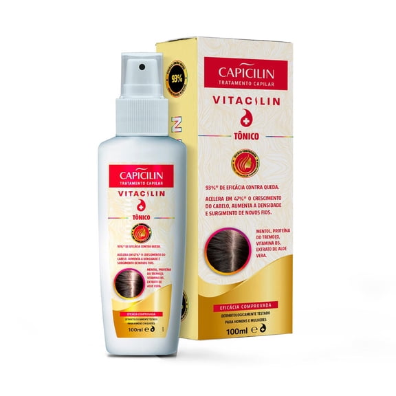 Capicilin - Linha Vitacilin - Tonico Capilar Antiqueda 100 Ml - (Vitacilin Collection - Hair Loss Prevention Tonic 3.38 Fl oz)