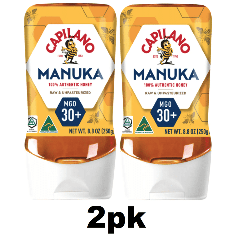 Capilano Manuka Honey Raw Unpasteurized MGO 30+ 8.8 oz 2 Pack
