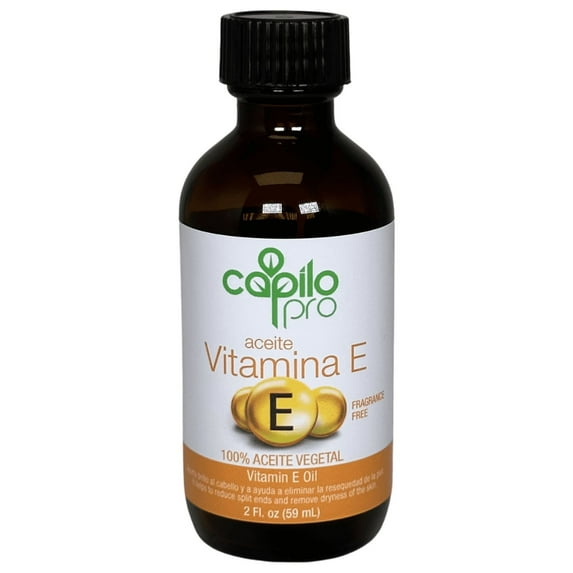 Capilo Pro Vitamin E Oil, Hair & Skin Nourishing Treatment, 100% Vegetable Oil, 2 oz