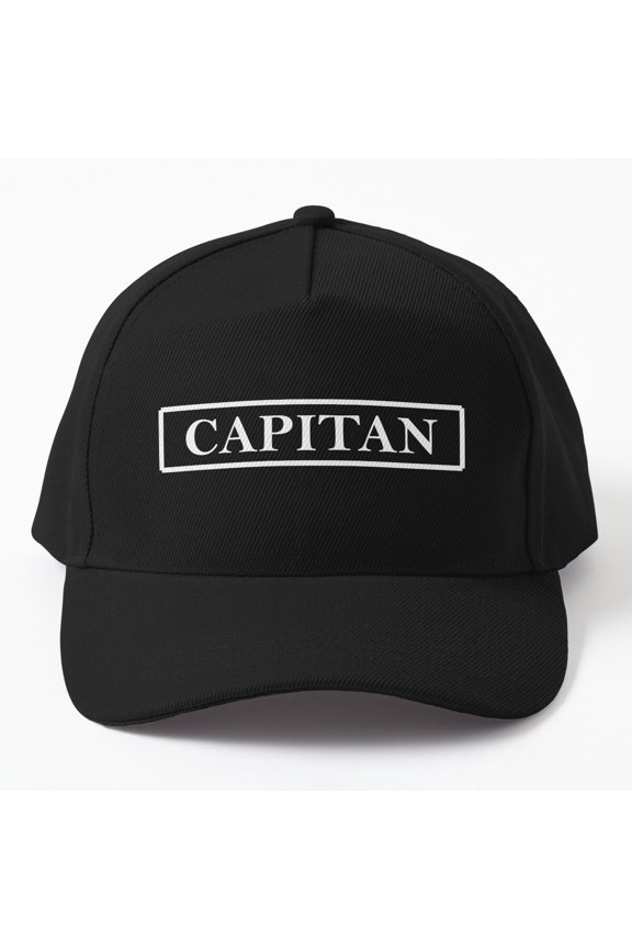 Capitán Baseball Hat, Mexican Military Rank White Graphic Design, Classic Everyday Cap