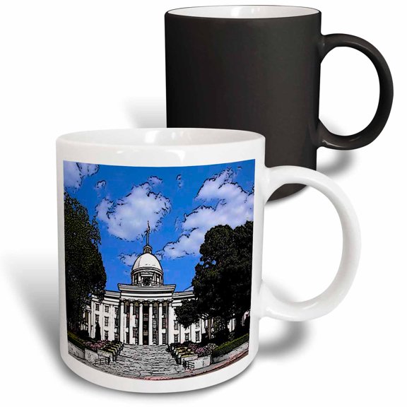 3drose, Capital Building in Montgomery, Alabama in Cartoon Style, 11oz Magic Transforming Mug