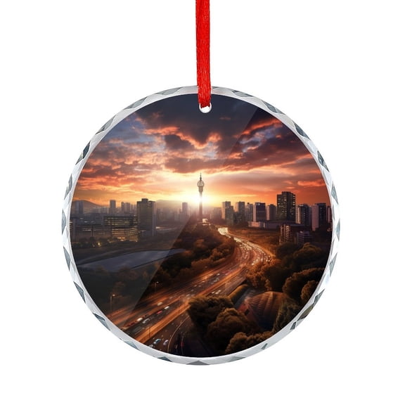 Capital City of South Africa Johannesburg-1 Ornament Modern Abstract Cityscape Christmas Decorative Hanging Ornaments Hanging Ornaments Xmas Tree Decor for Family Friends Lovers