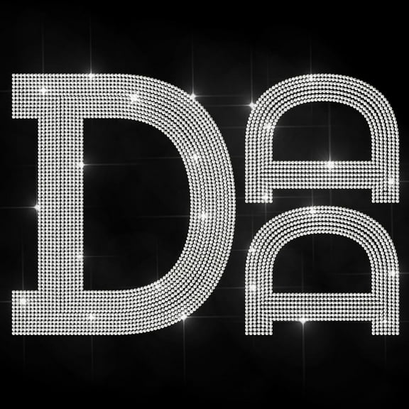 Capital D Iron on Rhinestone Decal Alphabet Letter Hotfix Transfer Sticker Large D Heat Transfer Patch Bling Clothing Repair Applique