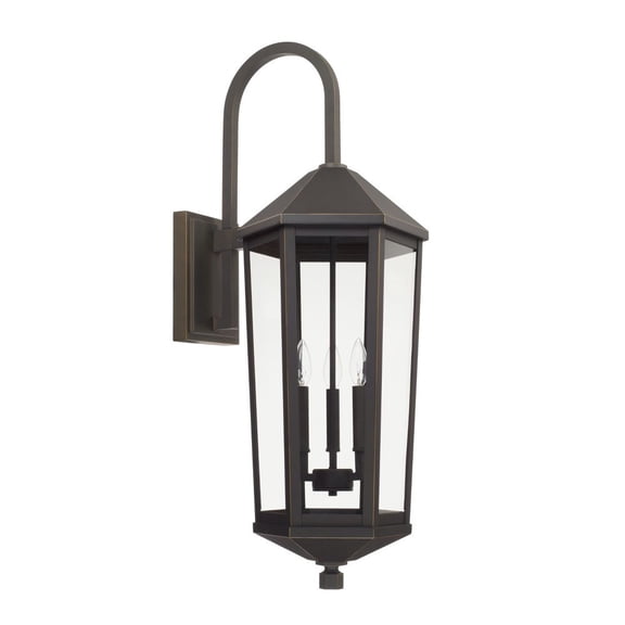 Capital Ellsworth 3-light Oiled Bronze Outdoor Wall Lantern