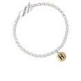 thumbnail image 1 of Capital Gold Tone Letter - H - Pebble Disc - True Love Infinity Toggle Chain Bracelet, 1 of 1