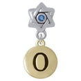 thumbnail image 1 of Capital Gold Tone Letter - O - Pebble Disc - Star of David with Blue Crystal Charm Bead, 1 of 1