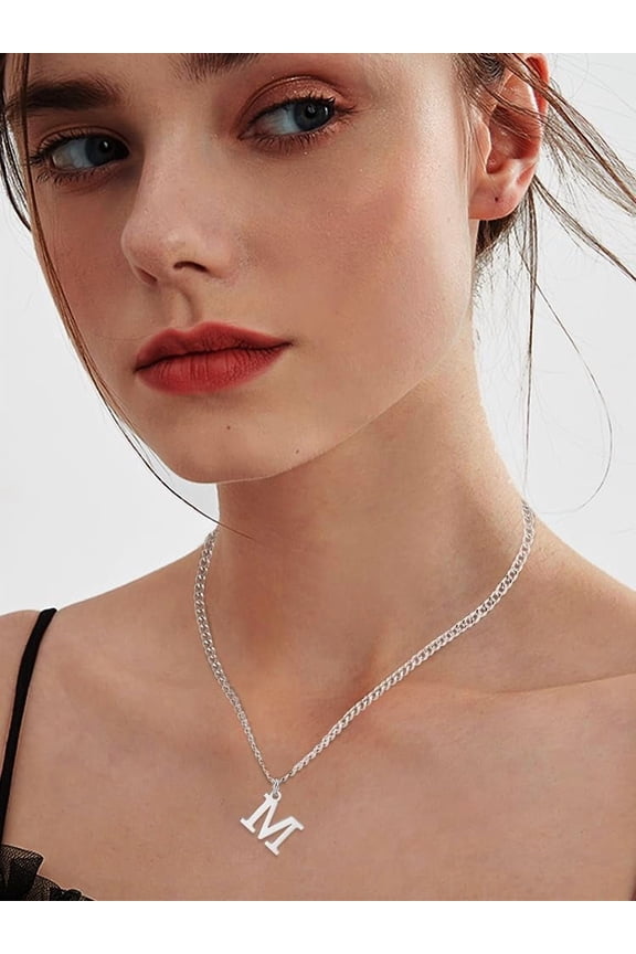 Capital Letter A-Z Pendant Necklaces Dainty Alphabet Pendant Necklace for Women Gifts diy Letter M