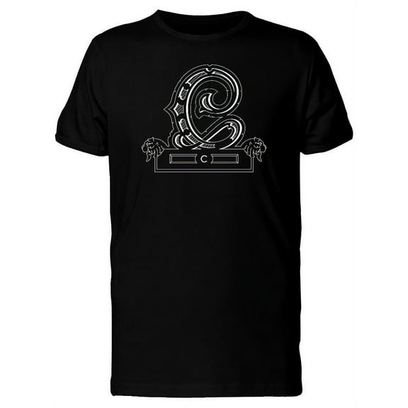Capital Letter C T-Shirt Men -Image by Shutterstock, Male 3X-Large