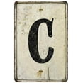 thumbnail image 1 of Capital Letter C Vintage Look Chic Distressed 12x18 Metal Sign, 1 of 1