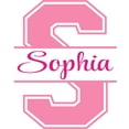 thumbnail image 1 of Capital Letter Letters Initial Girls Customized Wall Decal - Custom Vinyl Wall Art - Personalized Name - Baby Girls Boys Kids Bedroom Wall Decal Room Decor Wall Stickers Decoration Size (20x12 inch), 1 of 1