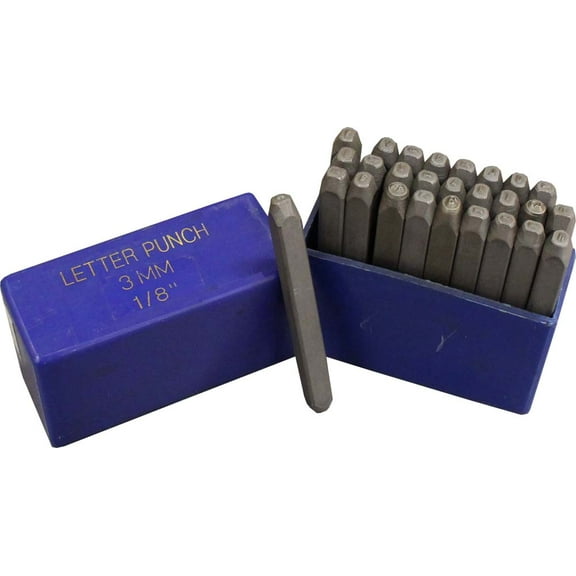 Capital Letter Punch Set - 27 Pc - 1.5mm - 1/16" (ToolUSA: NL-39093)