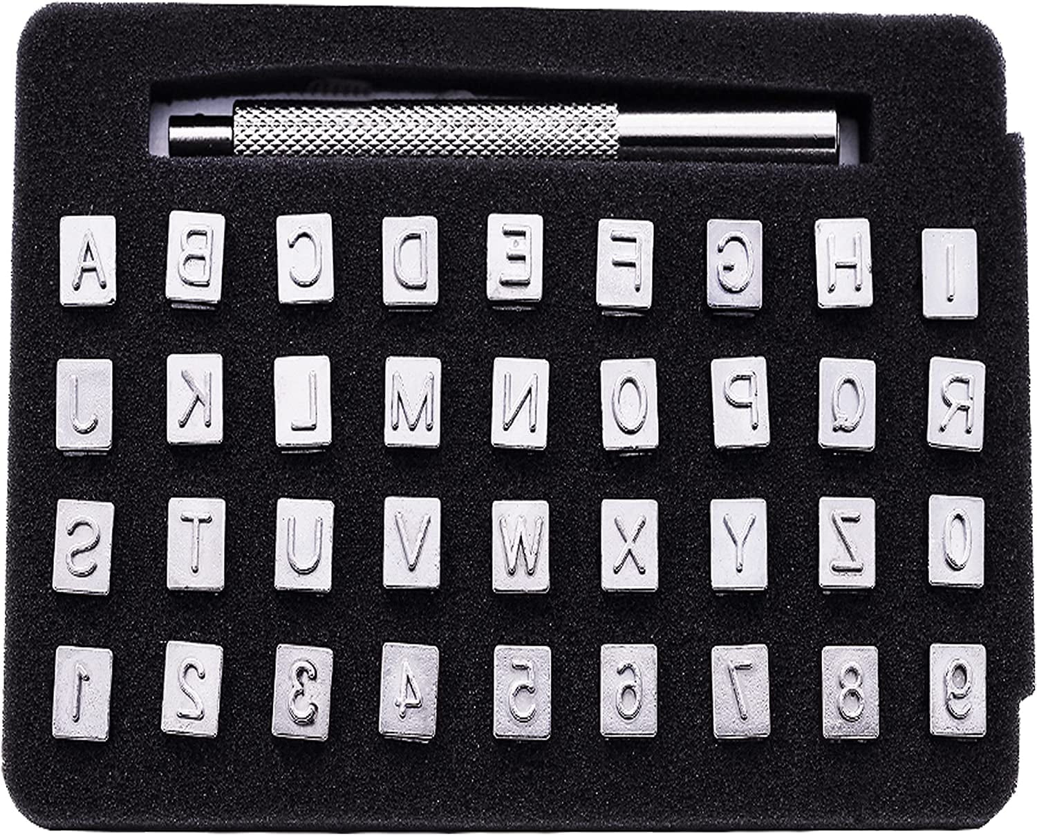 Capital Letters and Numbers Stamp Set, 1/4” / 6mm Alphabet Stamp Tools