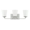 thumbnail image 1 of 114131BN-331-HomePlace-Braylon - Three Light Bath Vanity Brushed Nickel Finish with Soft White Glass, 1 of 2