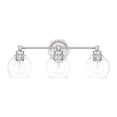 thumbnail image 1 of Mid-Century 3 Light Transitional Bath Vanity Approved For Damp Locations In Transitional Style 23.5 High By 9.75 Wide-Polished Nickel Finish Capital, 1 of 3