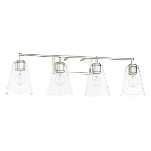 Capital Lighting 121741-431 4 Light 33" Wide Bathroom Vanity Light - Nickel